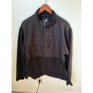 Works Ron Chereskin Mens XL Black Jacket Full Zip Drawstring Waist Pockets